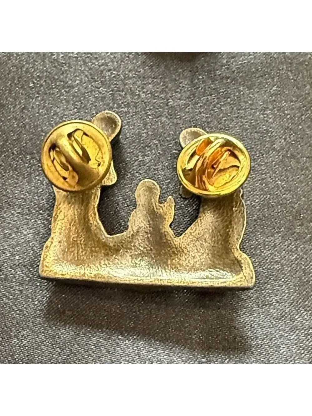 Vintage Bronze Nativity Pins Brooches